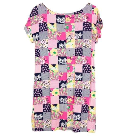 Lilly Pulitzer Ain't No Lady Shift Dress Madras‎ Patchwork Pockets - Picture 8 of 13